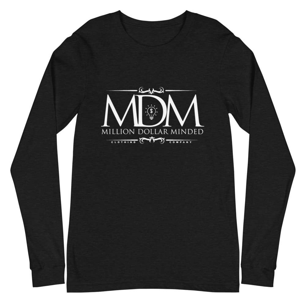 MDM Classy White Text Long Sleeve Tee