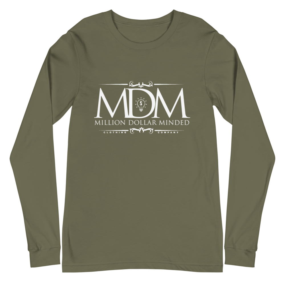 MDM Classy White Text Long Sleeve Tee