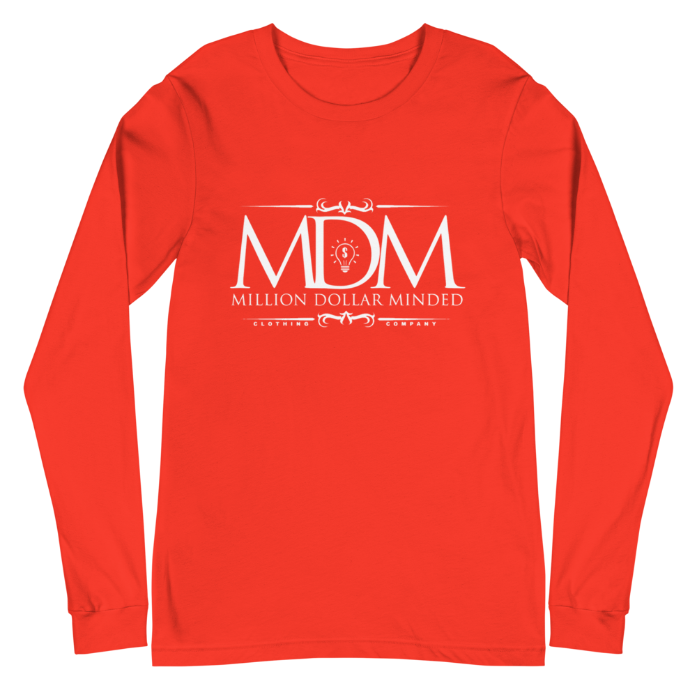 MDM Classy White Text Long Sleeve Tee