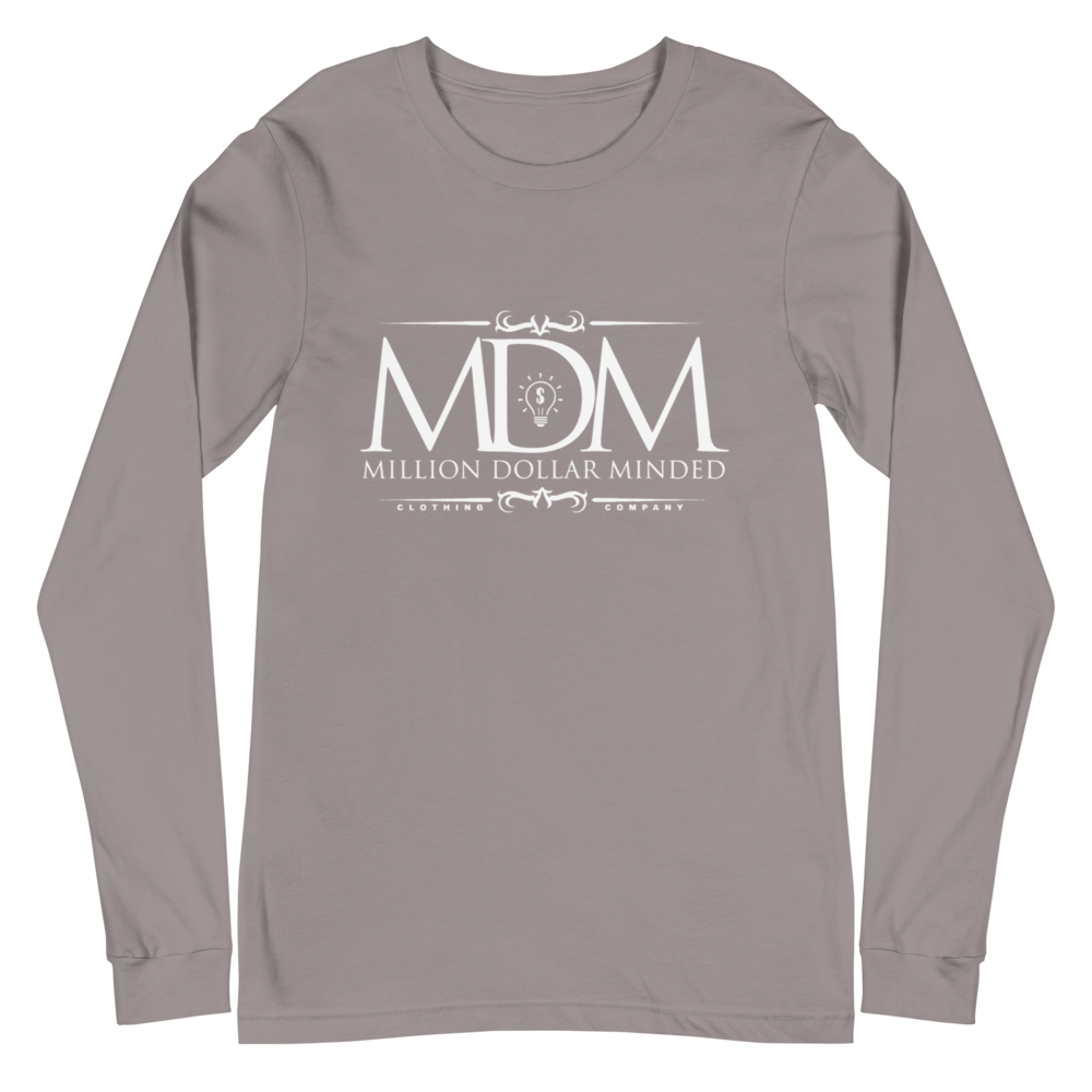 MDM Classy White Text Long Sleeve Tee